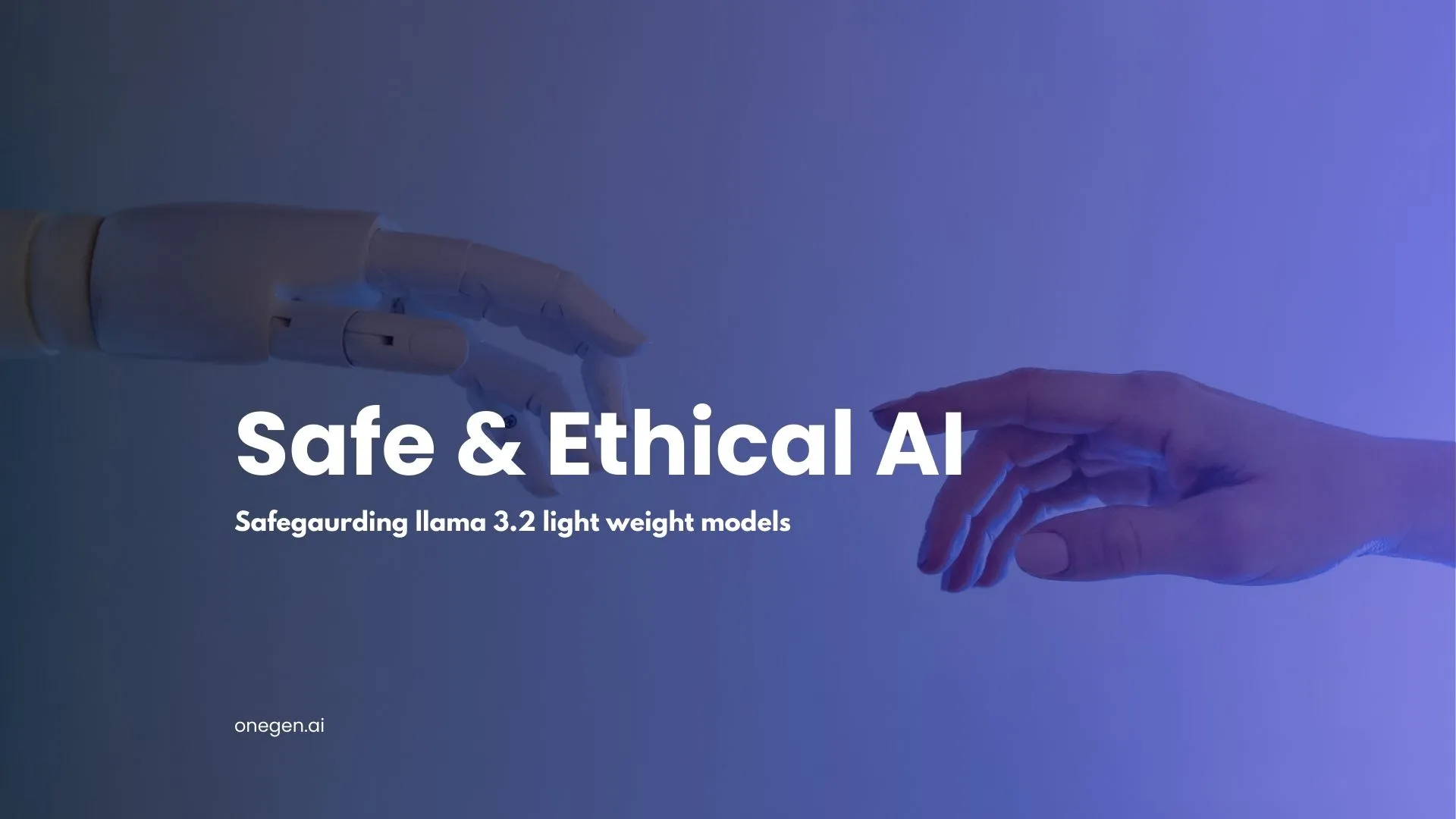 Llama 3.2 and the ethical use of AI technologies. The image showcases key components such as robust data privacy protocols, advanced content filtering to prevent harmful outputs, and strategies to mitigate adversarial attacks that could compromise AI integrity. Additionally, it emphasizes the importance of compliance with industry regulations like GDPR and HIPAA for responsible AI deployment. Onegen.ai is prominently featured as a trusted partner, assisting companies in effectively integrating AI solutions while ensuring ethical practices, enhancing data security, and fostering a culture of accountability and transparency in AI usage.